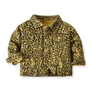 Leopard print Denim jacket