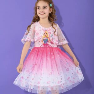 Barbie Princess Pink Heart Tulle Dress for Girls