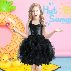 Princess style Sequin Ruffle Dress