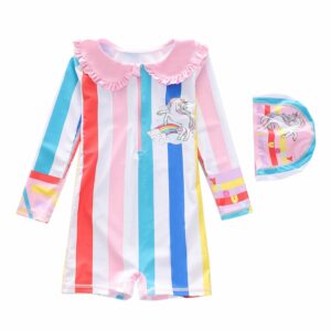 Swimwear - Girls Stripped Ocean Theme - 2 Piece