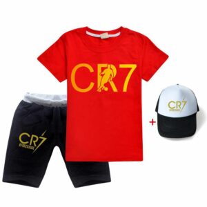 Kids CR7 Soccer Outfit Set with Cap