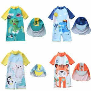 Boys Rashgaurd Swimsuit and Hat