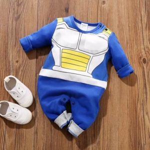Vegeta Baby Romper – Anime Inspired Long Sleeve Bodysuit for Infants