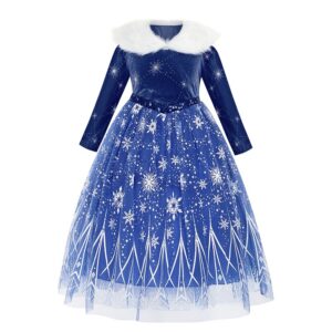 Elegant Winter Frozen Long Sleeved Party  Tulle Dress