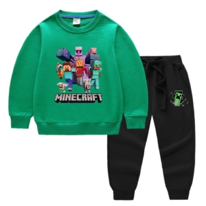 Minecraft Kids Sweatshirt & Jogger Set - Green & Black