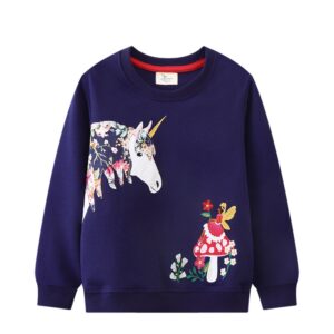 Navy Blue Jersey with Unicorn design