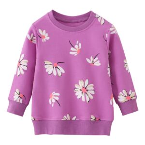 Purple Jersey with Flower Print