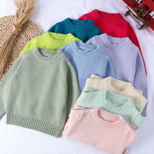Knitted Pullover Solid Color Sweaters