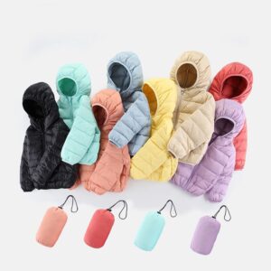 Childrens Parka Winter Puffer Jacket with Bag