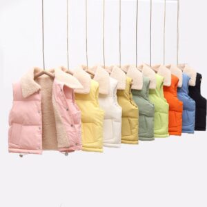 Kids Sherpa lined puffer vest