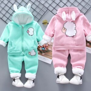 Matching Hooded winter sheep Tracksuit