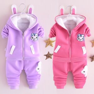 Matching Hooded Bunny winter Tracksuit