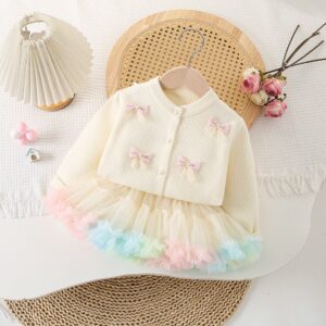 Wooly Jersey Sweater with Tutu Skirt