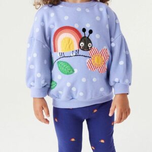 Lady Bug and Flower Designed Long Sleeved Jersey with Matching Pants