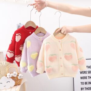 Heart Embroidered Knitted Long Sleeved Jersey