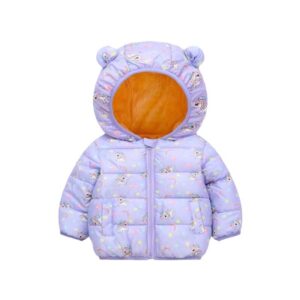 Cute Patterned baby and Toddler hooded puffer jackets