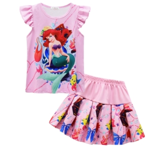 Girls’ Ariel 2-Piece Outfit Set (Top & Skirt)