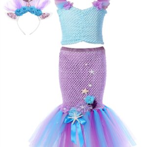 Girls 3 piece Mermaid Outfit set
