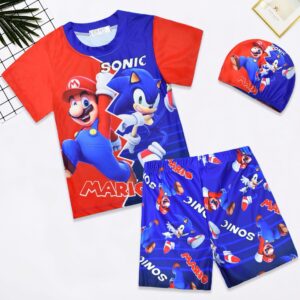 Mario and sonic swimsuit set