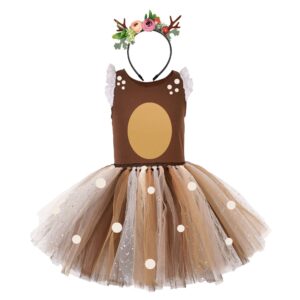 Princess Forest Elk Tulle Dress with Matching headband