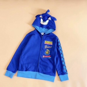 Kids’ Sonic the Hedgehog Zip-Up Hoodie – 3D Character Hood