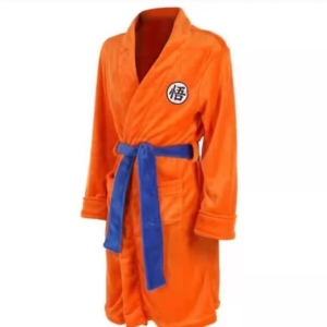 Anime Dragon Ball Z Plush Bathrobe - Goku-Themed Loungewear