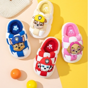 Paw Patrol Kids Winter Slippers – Soft Plush Indoor Slides