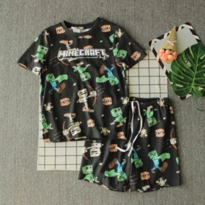 Boys Minecraft T-Shirt & Shorts Outfit Set
