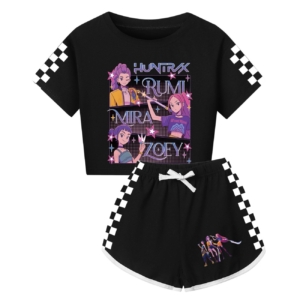 K-pop Demon Hunters Crop Top & Shorts Set – Summer Outfit (Kids & Teen)