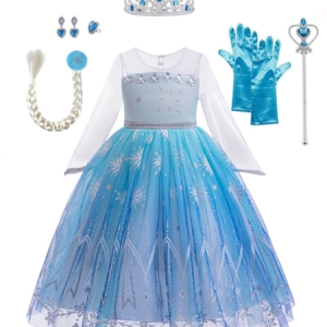 Elsa Princess Costume Set with Accessories