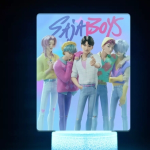 K-Pop Saja Boys LED Night Light – 16 Colors Crack-Base with Remote & USB Power