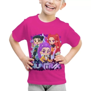 Kids HUNTRX Character T-Shirt – Pink