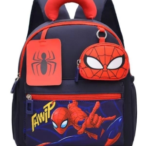 Boys’ Spider-Man Backpack with Coin Pouch – Navy / Red