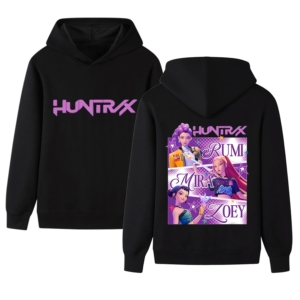 Huntrix K-Pop Hoodie – Rumi, Mira & Zoey