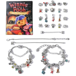 Winnie the Pooh-Inspired Advent Calendar Bracelet Set – 24 Days of Charms, Beads & Bracelets Gift Box