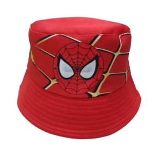 Kids’ Spider Hero Bucket Hat – Red