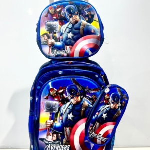 Boys Avengers 3-Piece Trolley Backpack Set – Includes Rolling Backpack, Lunch Bag & Pencil Case