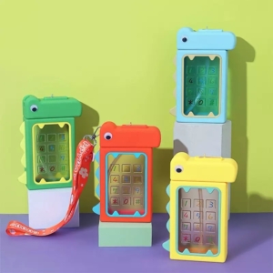 Cute Dinosaur Water Bottle with Strap – 480ml Leakproof Drink Bottle for Kids