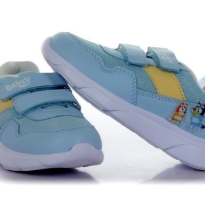 Kids Bluey Velcro Sneakers – Light Blue & Yellow