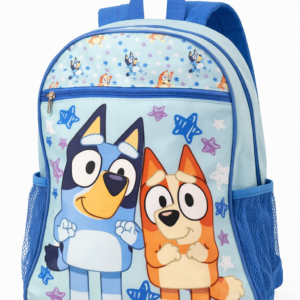 Kids Bluey Backpack – Bluey & Bingo School Bag with Side Pockets