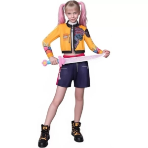 Girls Rumi Kpop Demon Hunter Outfit Set – Kids Performance Costume Set