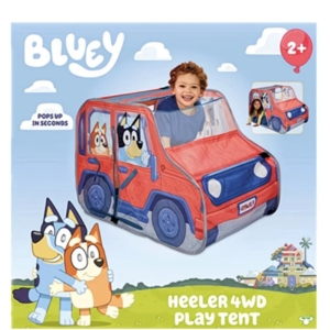 Bluey Heeler 4WD Pop-Up Play Tent – Kids Car Playhouse Indoor & Outdoor (Ages 2–13 Years)