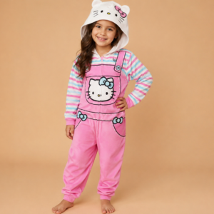 Hello Kitty Kids Hooded Onesie Pajamas  (4–12 Years)