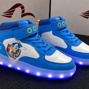 Sonic Kids LED Light-Up High Top Sneakers | Flashing Shoes