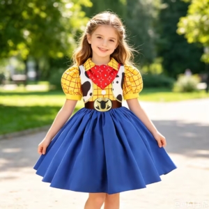 Jessie girls Toy Story cowgirl costume dress with twirl skirt for children aged 2–9 years