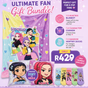 Huntrix Ultimate Fan Gift Bundle | Blanket, Cushion & Socks