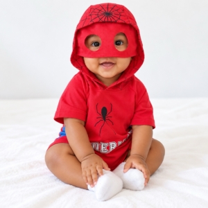 🕷️ Spider-Man Baby Hooded Romper