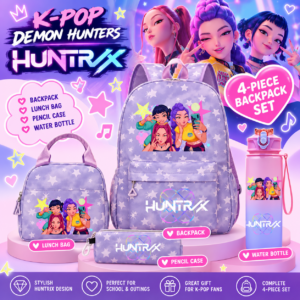 K-Pop Demon Hunters Huntrix 4-Piece Backpack Set