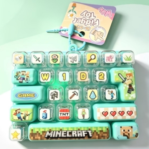 Minecraft Light-Up Fidget Clicker Keychain ⛏️
