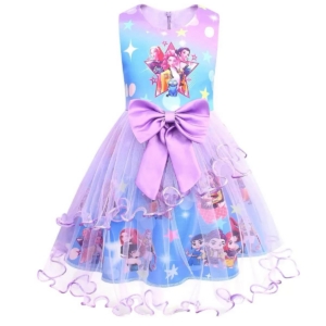 K-Pop Demon Hunters Huntrix Girls Tulle Party Dress